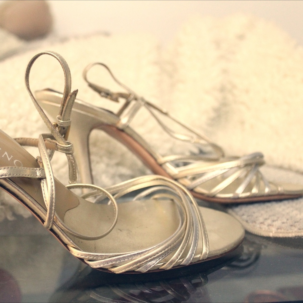 Valentino Garavani Gold Strap heels